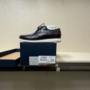 Cole Hahn, black with white sole, size 13